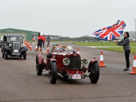 The Welland Valley Wander classic car rally sets off from Stoughton airport.
