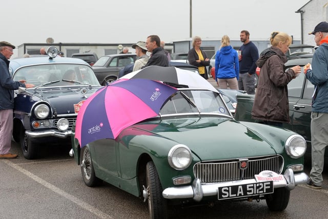 Rain didn't stop the first classic car rally for Welland Valley Wander from going ahead.