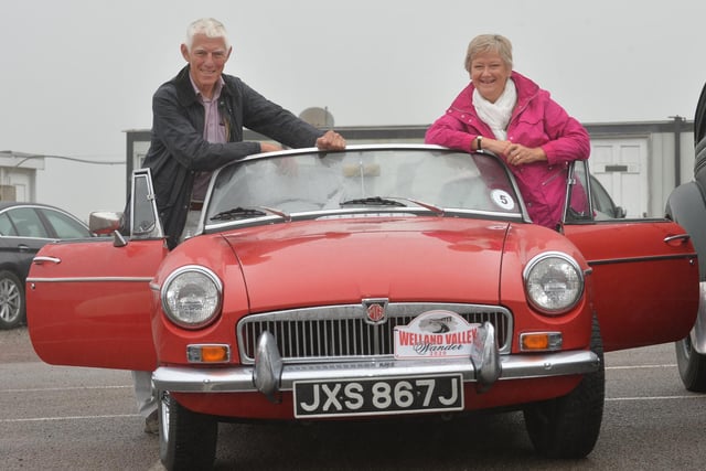 Richard and Mary White with their 1970 MG.