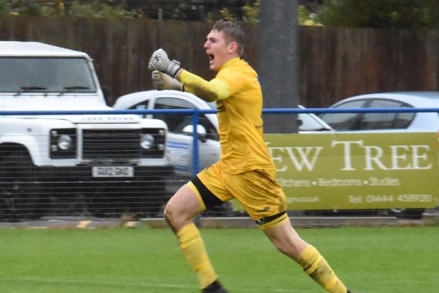 Grahame Lehkyj caught the moment goalkeeper Luke Glover celebrated his winner against Bracknell Town