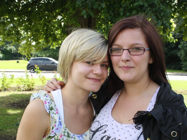 Chloe Shields, 18, of Swineshead, and Charlotte Ruck, 18, of Boston.