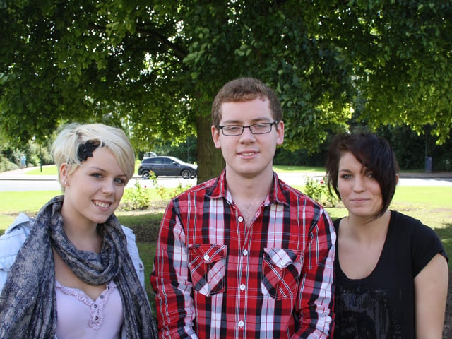 Rosanna Smith, 18, of Boston, Alex Young, 18, of Boston, and Lauren Rigby, 18, of Boston.