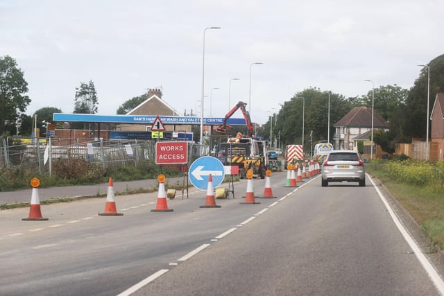 Unplanned repair works on the A27 westbound between Shoreham and Worthing are causing delays