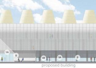 Part of the uni's south elevation