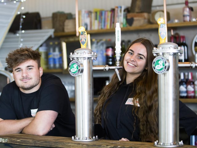 (L-R) Smoke Street bartenders Chris Yuill and Cara Newton