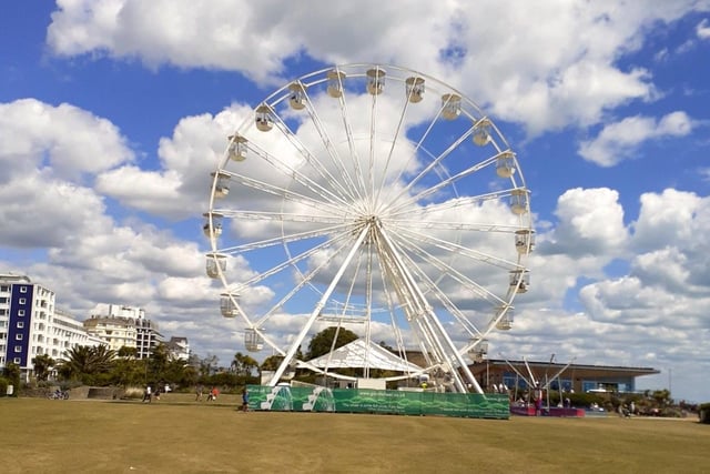 Eastbourne's Big Wheel on the Western Lawns, taken by Barry King with a Samsung a20e phone. SUS-200209-113125001