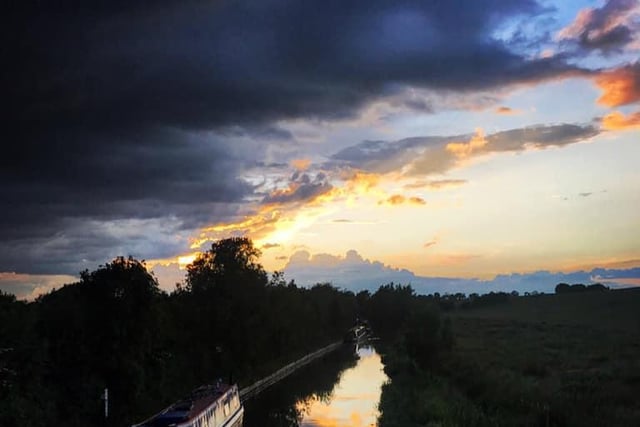 Hannah Millett took this stunning picture of dramatic clouds reflecting on the canal.