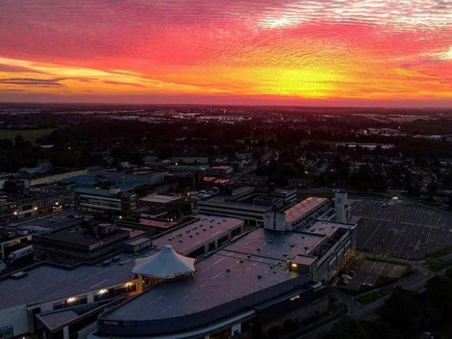 Kenneth Moore caught this stunning sunrise over Corby town centre