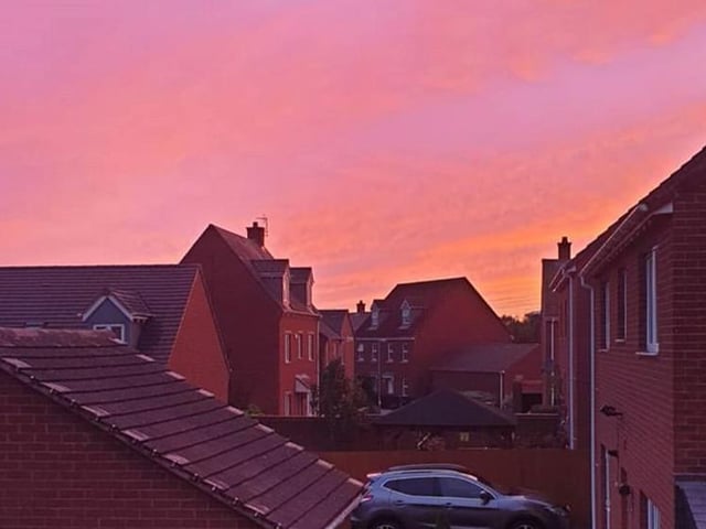 A beautiful sky over Desborough captured by Kat Croker