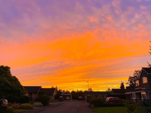 Purple, orange and red dominate this beautiful picture taken in Corby by Kev James