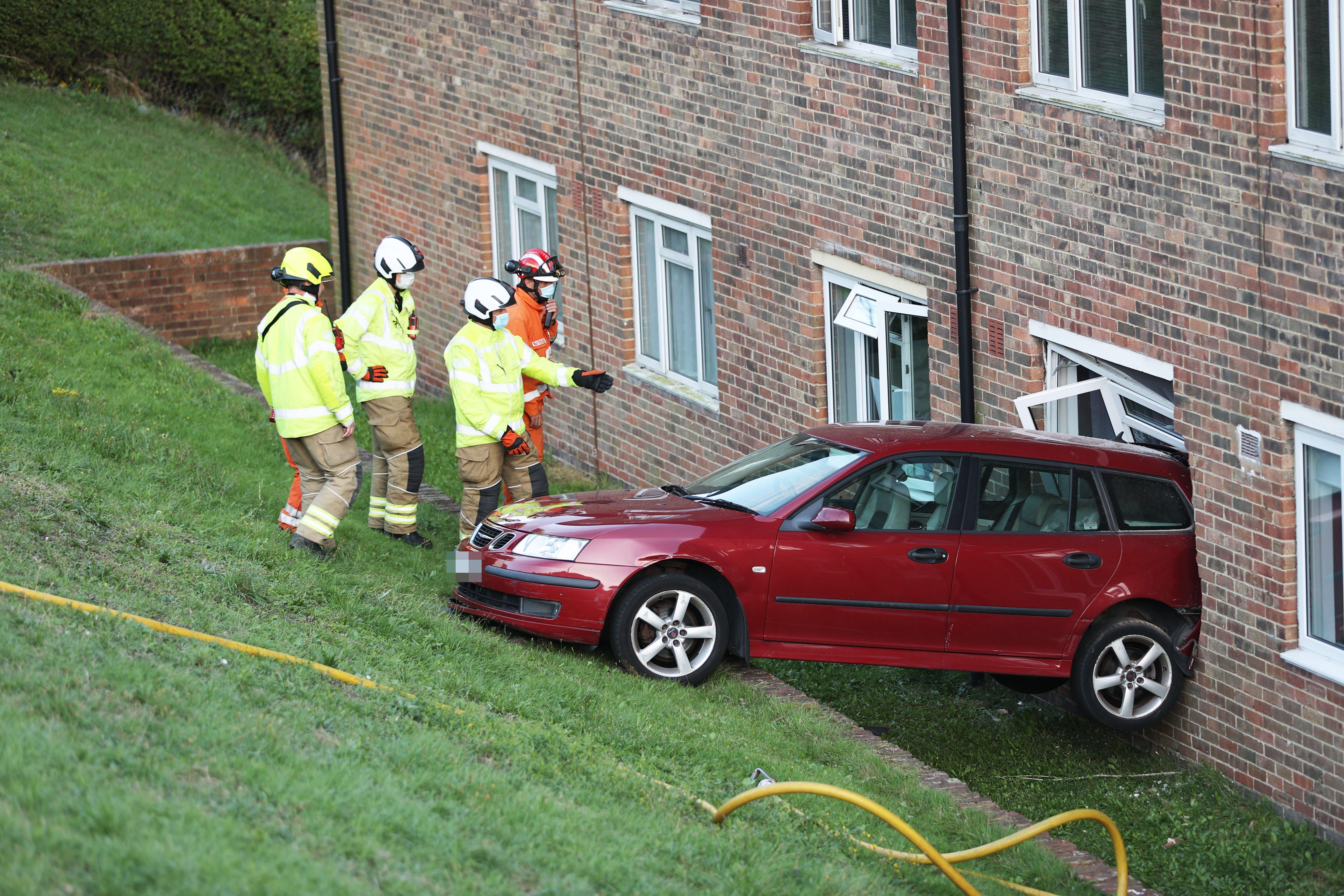 The scene of the crash