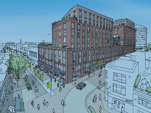 Proposal to convert former Marks and Spencer in Abington Street into a mix of one and two bed apartments with ground floor leisure spaces.