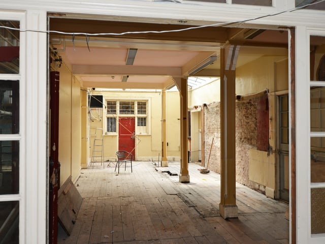 Photo showing the refurbishment work that's being carried out at the 140-year-old Winter Garden in Eastbourne. 7/9/20/ SUS-200709-142636001