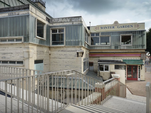 Photo showing the refurbishment work that's being carried out at the 140-year-old Winter Garden in Eastbourne. 7/9/20/ SUS-200709-142257001