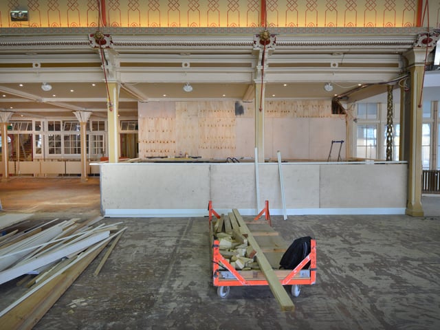 Photo showing the refurbishment work that's being carried out at the 140-year-old Winter Garden in Eastbourne. 7/9/20/ SUS-200709-142355001