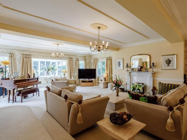 The living room at Meadowbank Lodge. Photo: Fine & Country