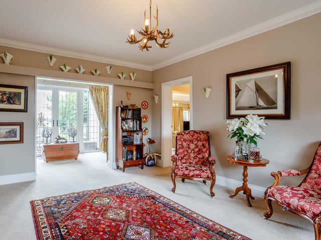One of the reception rooms at Meadowbank Lodge. Photo: Fine & Country