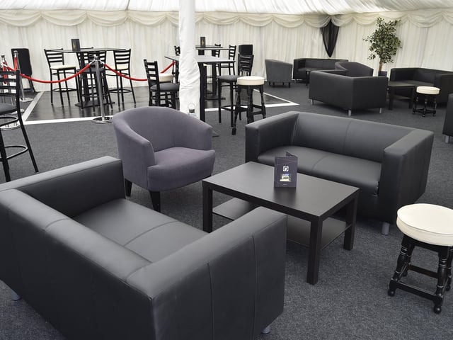 Interiors of the marquee at Golden Pheasant at Etton. EMN-200917-145251009
