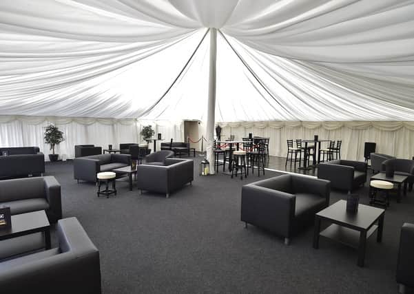 Interiors of the marquee at Golden Pheasant at Etton. EMN-200917-145302009