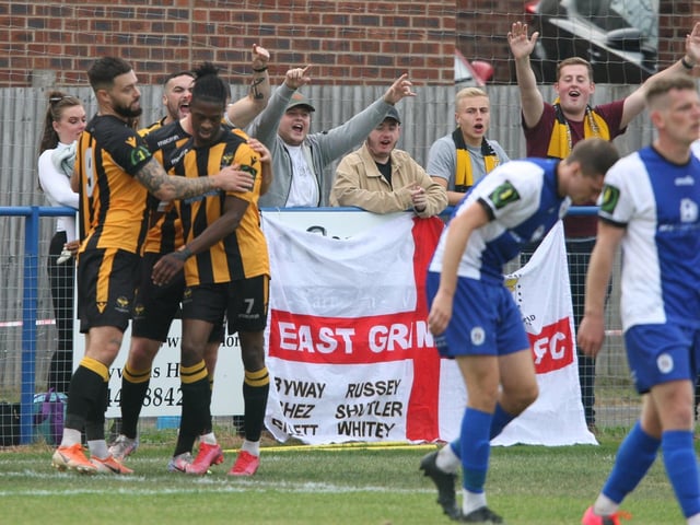 East Grinstead players and fans celebrate