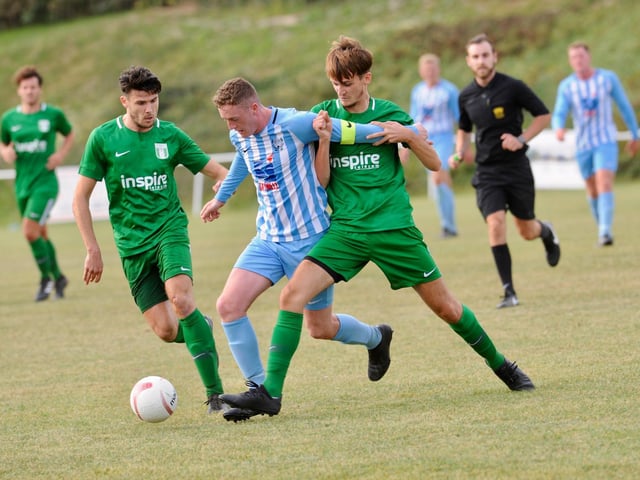 Action and goal celebrations from Worthing United's 5-4 win over Greenways / Picture: Stephen Goodger