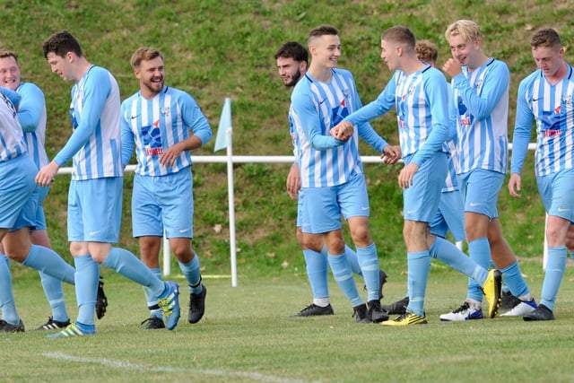 Action and goal celebrations from Worthing United's 5-4 win over Greenways / Picture: Stephen Goodger