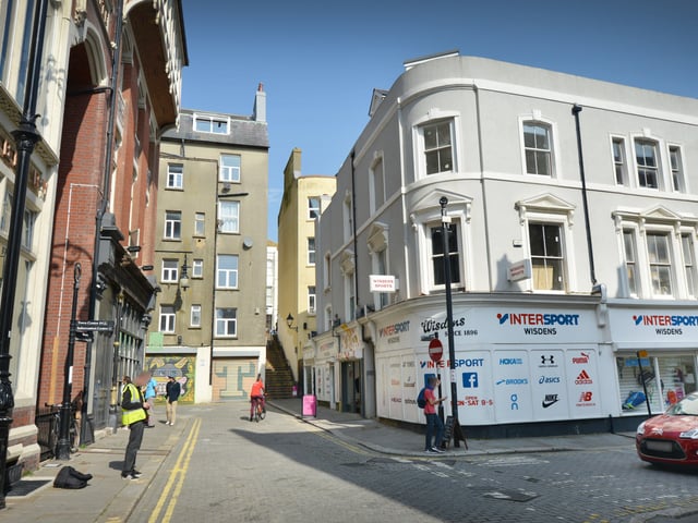 File: Trinity Triangle in Hastings
Claremont/Trinity Street to the right SUS-200921-093246001