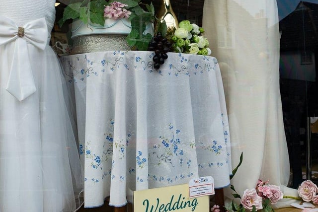 The St Barnabas House charity shop's Wedding Breakfast window was highly commended in the non-foodie category