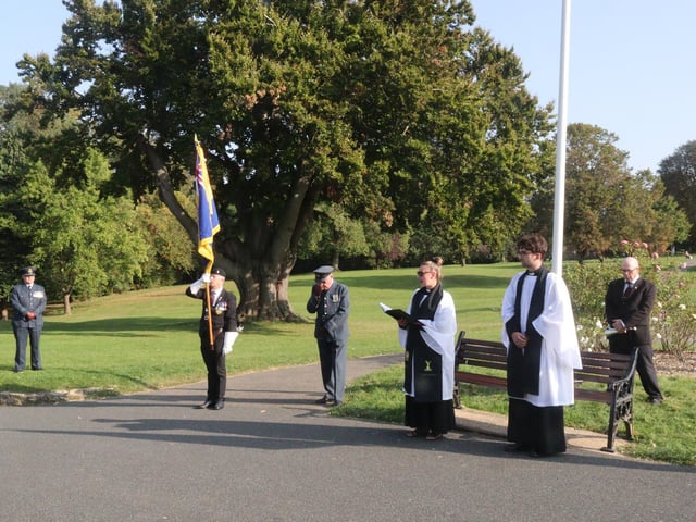 Social distancing was adhered to by those attending the service