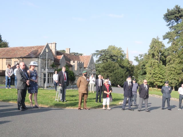 People gathered in Hall Park for the event