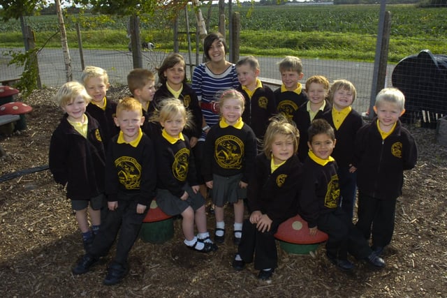 Pupils are pictured with class teacher Anneka Luffman.