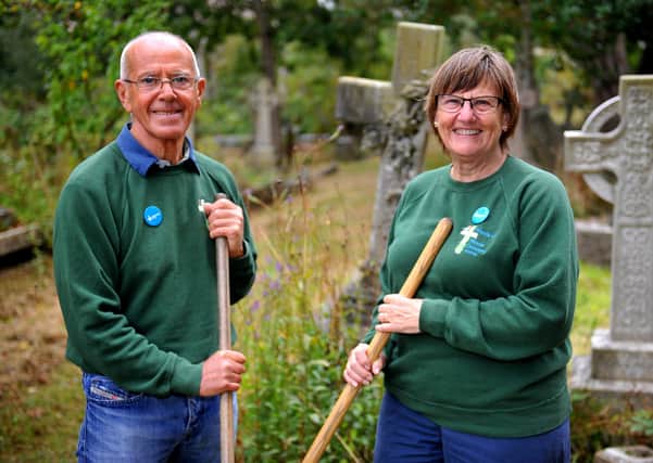 Sue Standing, chairman of Friends of Heene Cemetery, and her husband Peter. Picture: Steve Robards SR2009233