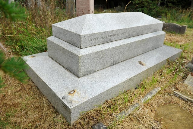 The grave of surgeon Cyrus Elliott, of ivy arch fame. Picture: Steve Robards SR2009233