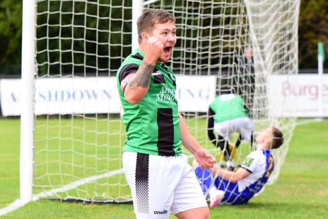 Reece Williams-Bowers shows his delight at scoring