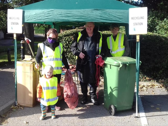 Some of the volunteers who took part in the litter pick