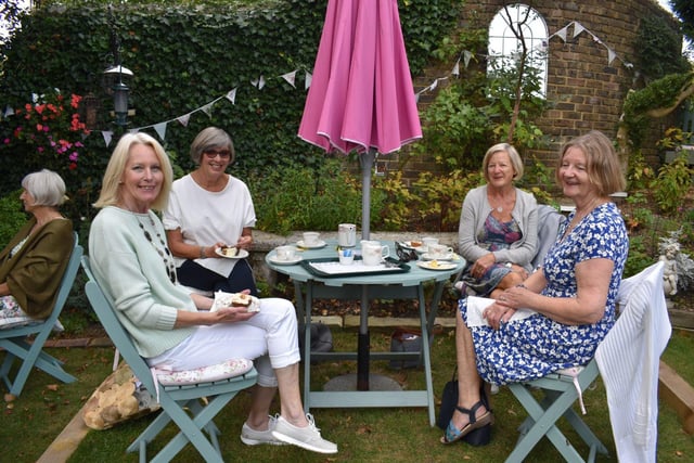 A happy foursome at the charity coffee morning
