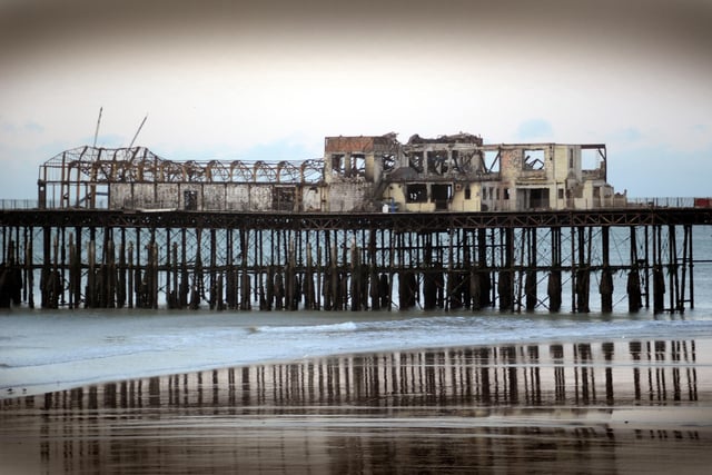 Hastings Pier after the fire. Picture: Justin Lycett