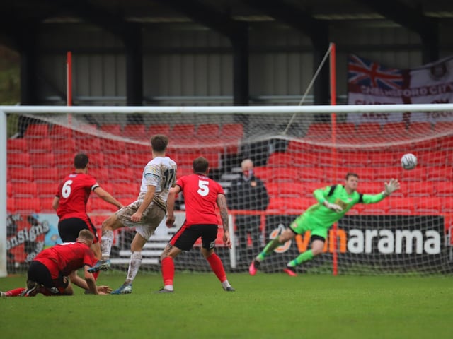 Adam Collin preserved the clean sheet with this fine save in stoppage-time