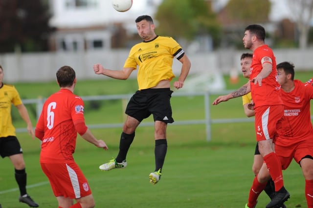 Action from Littlehampton Town v Seaford Town, which ended 2-2