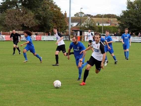 Action from Pagham's 2-0 win over Horsham YMCA