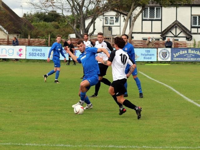 Action from Pagham's 2-0 win over Horsham YMCA