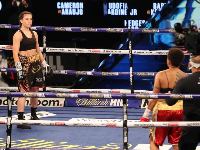 Chantelle eyes up her opponent