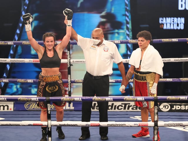 Chantelle Cameron is declared the winner, and is a world champion