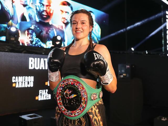 Chantelle Cameron was all smiles after her win