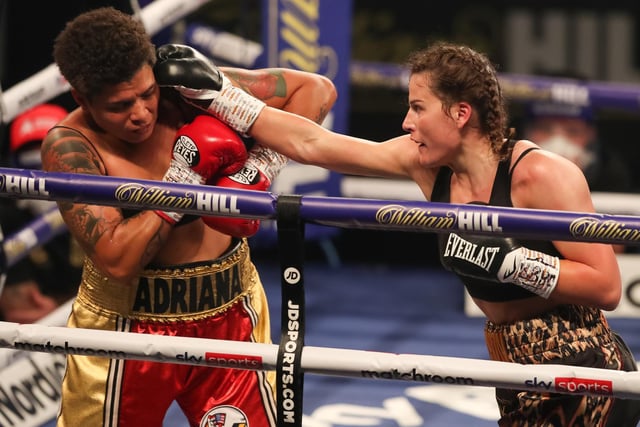 Chantelle Cameron lands a right hand