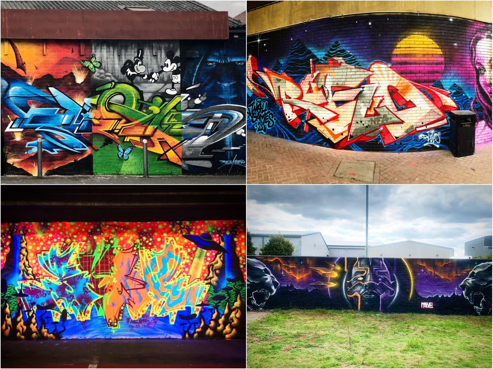 The street art has transformed some of the town's public spaces.