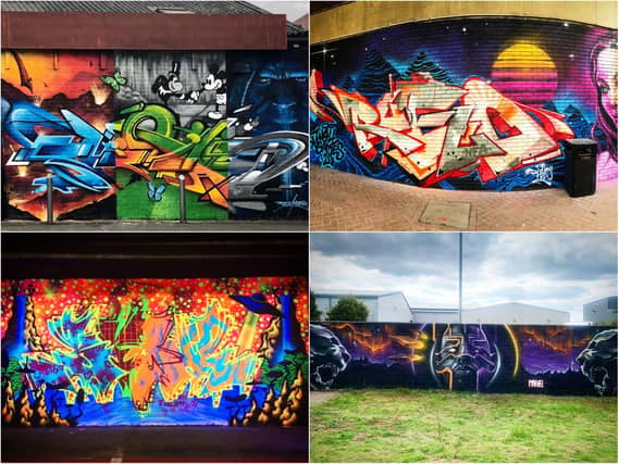 The street art has transformed some of the town's public spaces.