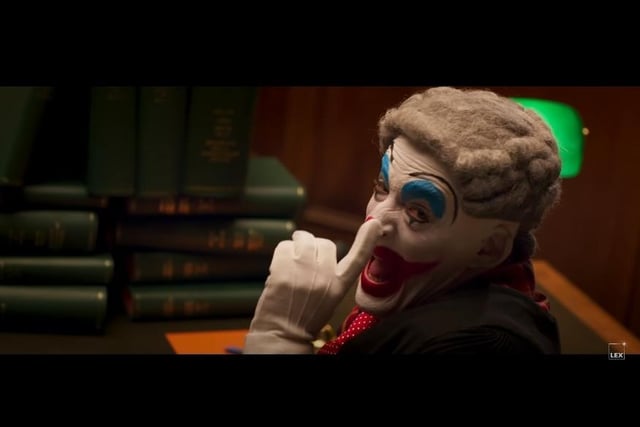 Some of The Show's final sequences were shot in a courtroom at Northampton's County Court. Several shots in the trailer show barristers, clerks and judges in clown make-up...