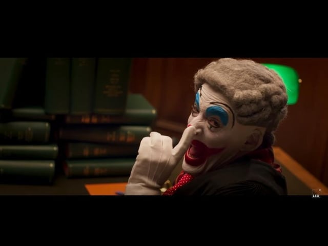 Some of The Show's final sequences were shot in a courtroom at Northampton's County Court. Several shots in the trailer show barristers, clerks and judges in clown make-up...