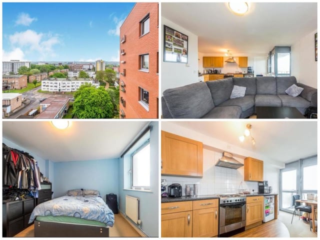 This one has views across Northampton from the balcony of a one bedroom apartment in Upper Cross Street, Northampton. William H Brown are asking for offers over £90,000